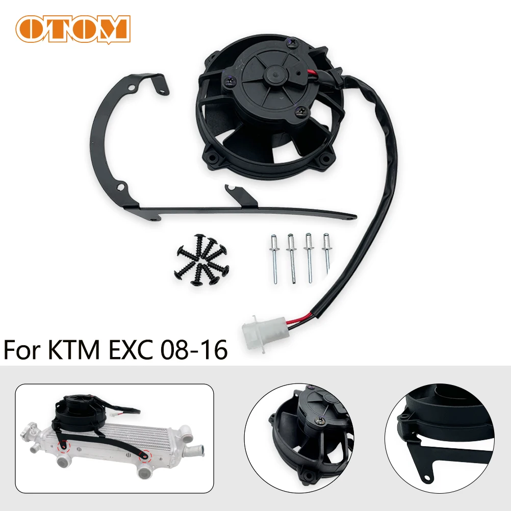 OTOM Radiator Fan 08-16 For KTM XCW XCFW EXC EXCF HUSQVARNA HUSABERG FE TE Electric Radiator Cooling Engine Radiator Cooler Fan