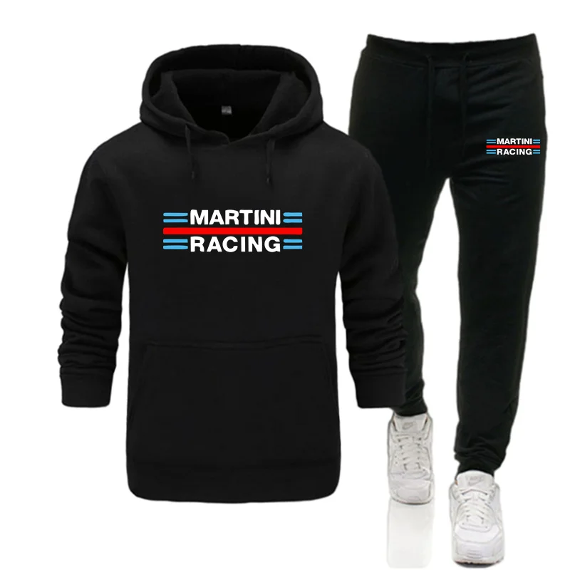 2025 new Martini Racing Hoodie Suit Men's Fashion Hoodie Brand Pants Casual Jogging Suit Sports Wear Sweatshirt Autumn Winter