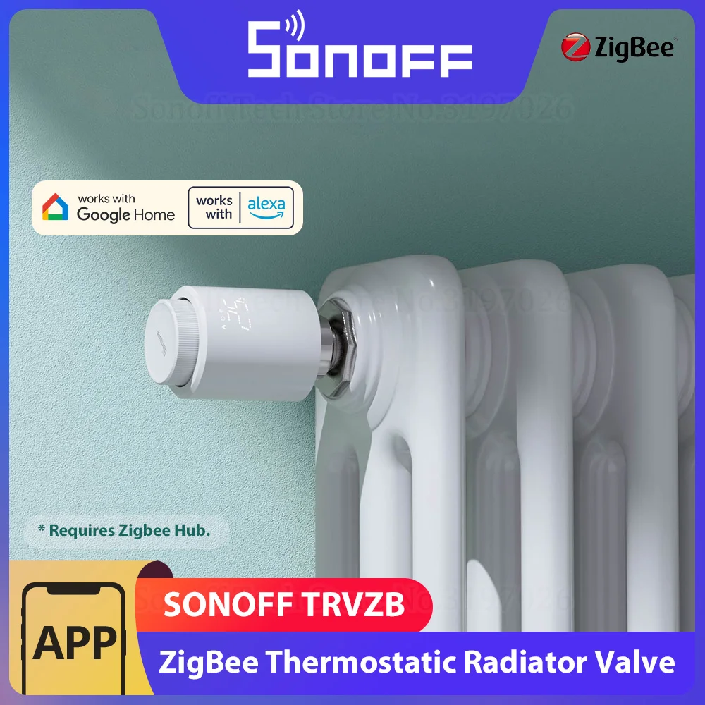 SONOFF TRVZB Zigbee Thermostatic Radiator Valve Smart Home Heating Froest Protection Remote Group Control via eWeLink Alexa