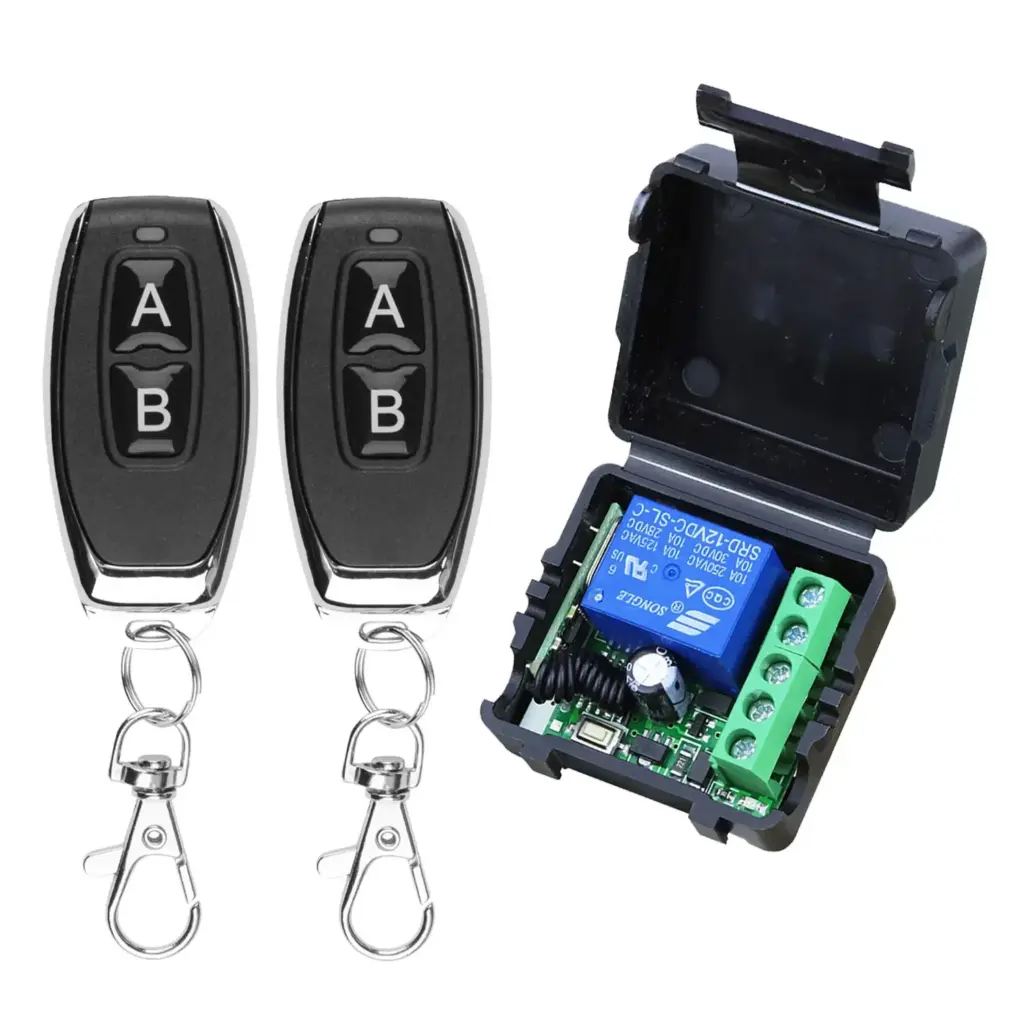 10A Relay Receiver Mini Module Remote Control f 433Mhz Universal Gate Remote Control Switch DC 12V or Gate LED Garage Door