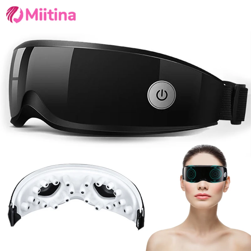 Eye Massager Magnetic Therapy Vibrator Smart Eye Massage Instrument Removal 9 Modes Relieves Fatigue Eyeball Massage Health Care