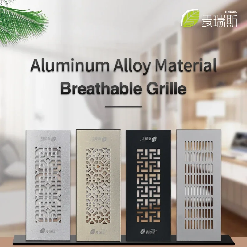 Ventillation Grille Aluminum Alloy Fireplace Air Vent Cover Ventilator Grille Perforated Sheet Sheets Closet Vents Hole Grille