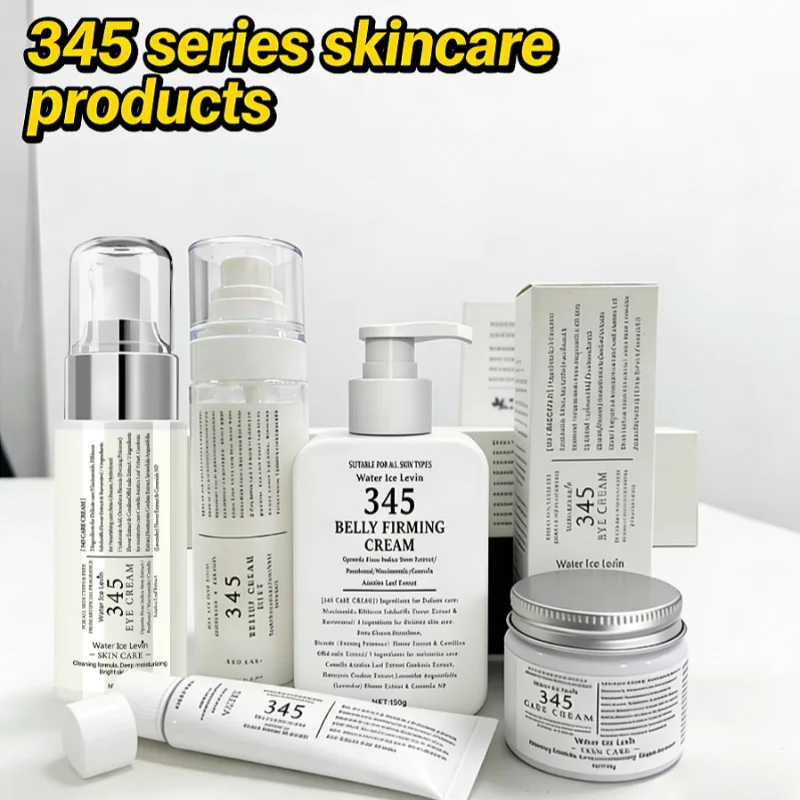 345 Series Skincare Products Eye Cream & Serum & Face Cream Set Effective Lifting Hydrates And Moisturizes, Repairs Dark Circles