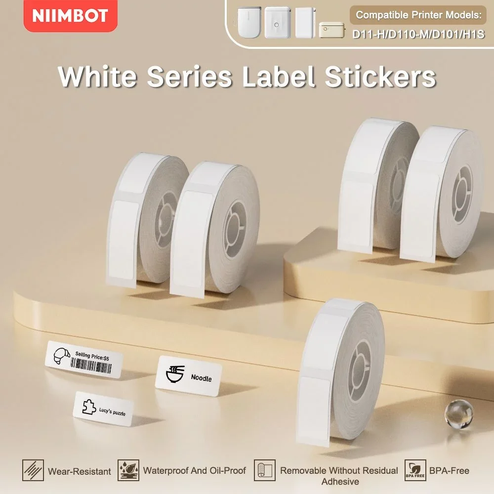 NiimBot D11/D110/D101 Glow-in-the-dark Switch Home Stickers Thermal Label Roll Printing Paper for Thermal Label Printer