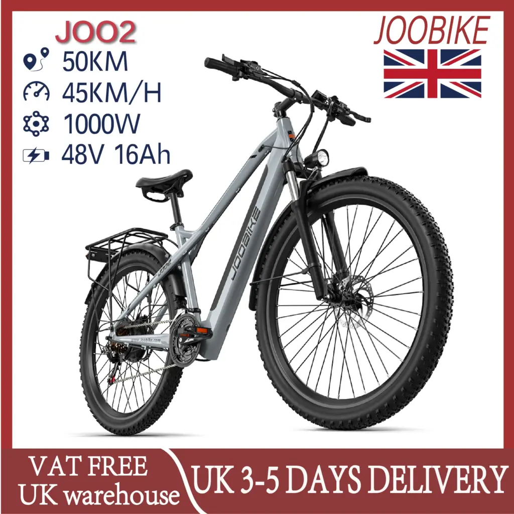 JOOBIKE JOO2 1000W Motor 45KM/H Max Speed 50KM Range 48V 16Ah Battery 29*2.25 Inch Tire E-Bike