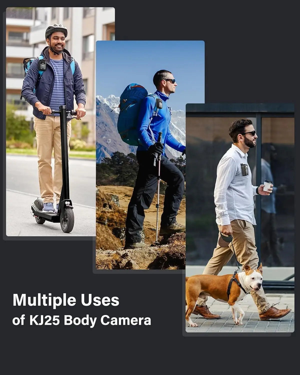 BOBLOV 1440P HD Body Cam KJ25 3000mAh 13Hrs Runtime Ideal for Law Enforcement