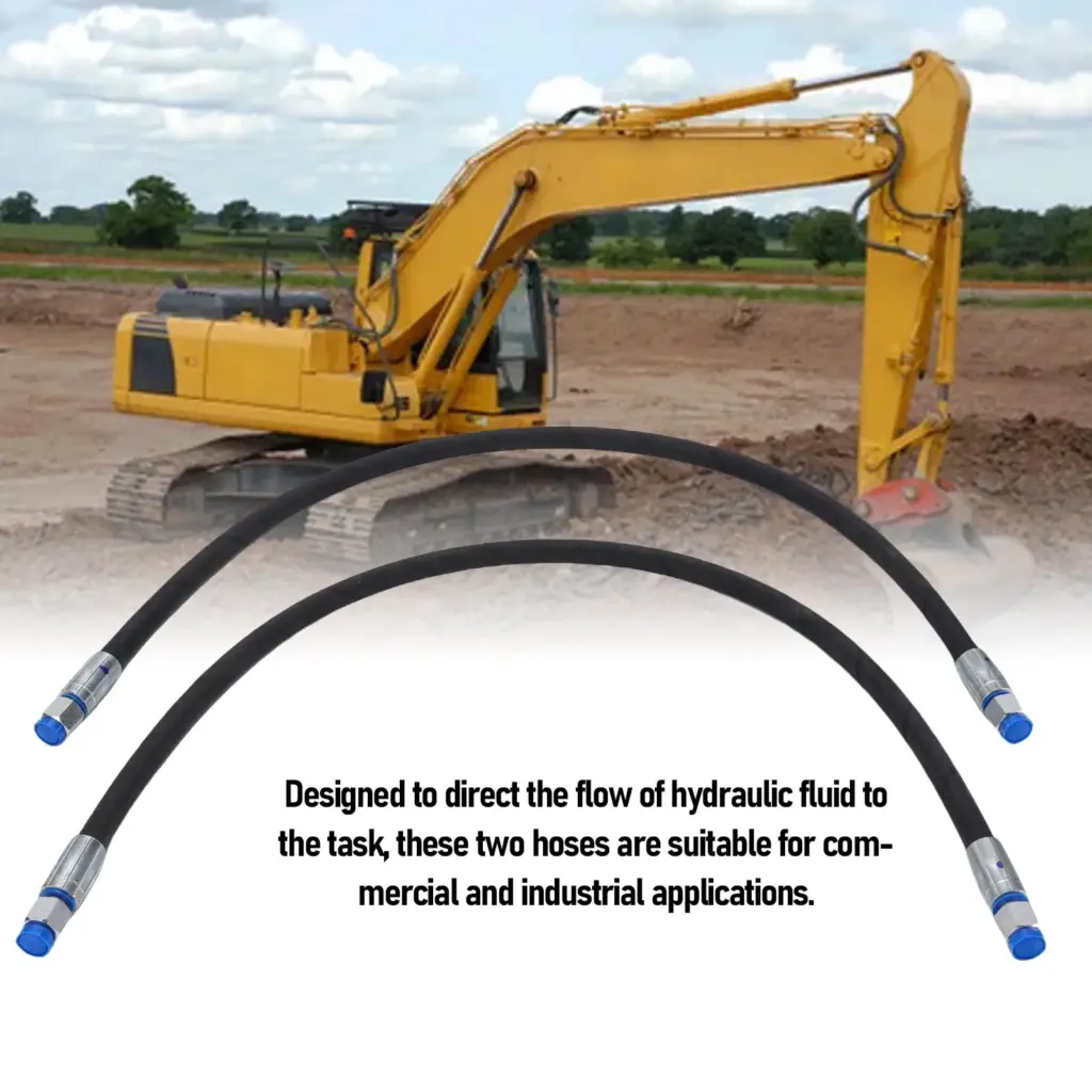 Excavator Accessory Excavator Diverter Valve Hoses 1/4in Interface 60MPa 8702PSI Excavator Throttle Valve Hose Replacement