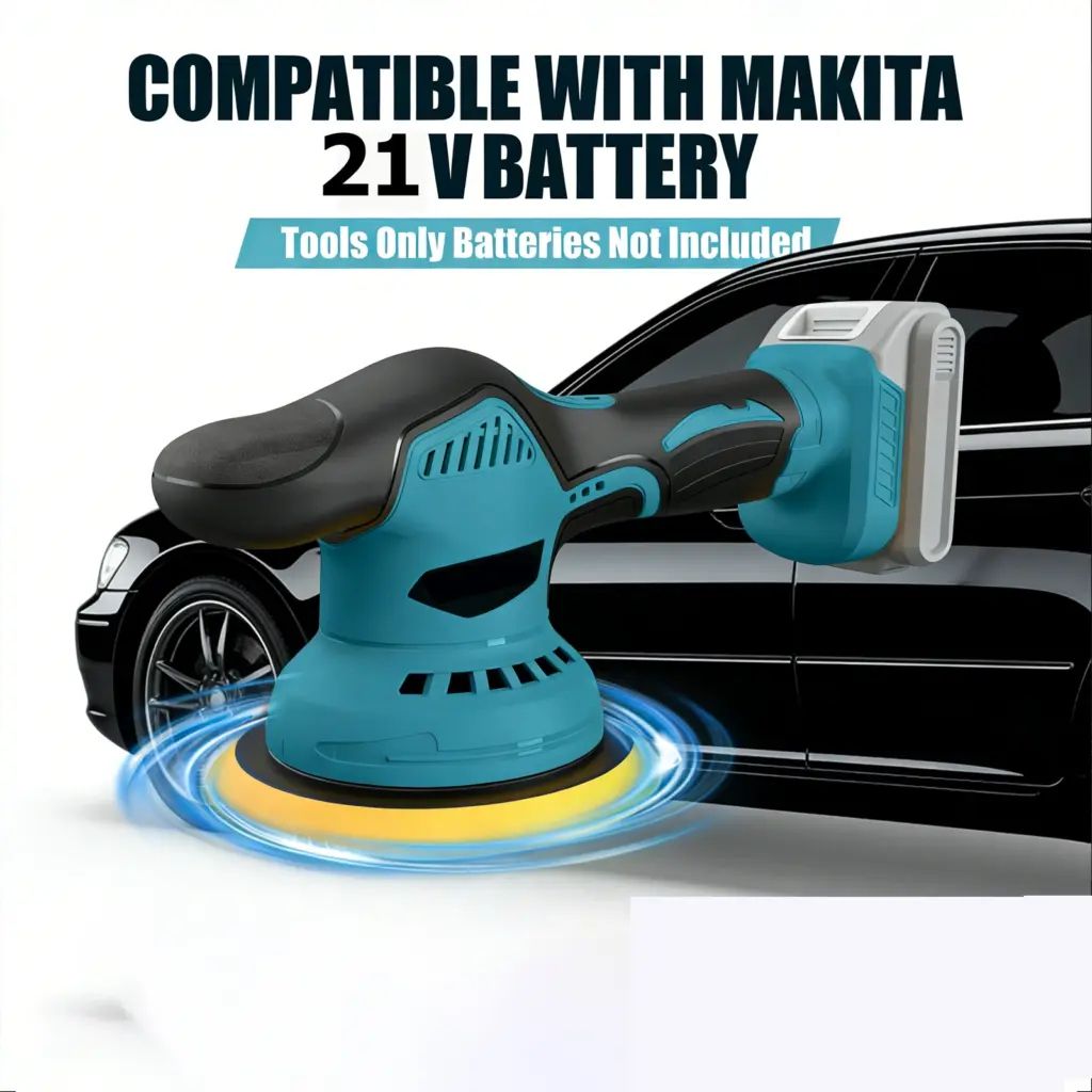 Car Polisher Machine Car Buffer Polisher Kit,21V Battery(NO Battery), 6inch Wireless Auto Waxing Polishing Machine 2800-5500RPM