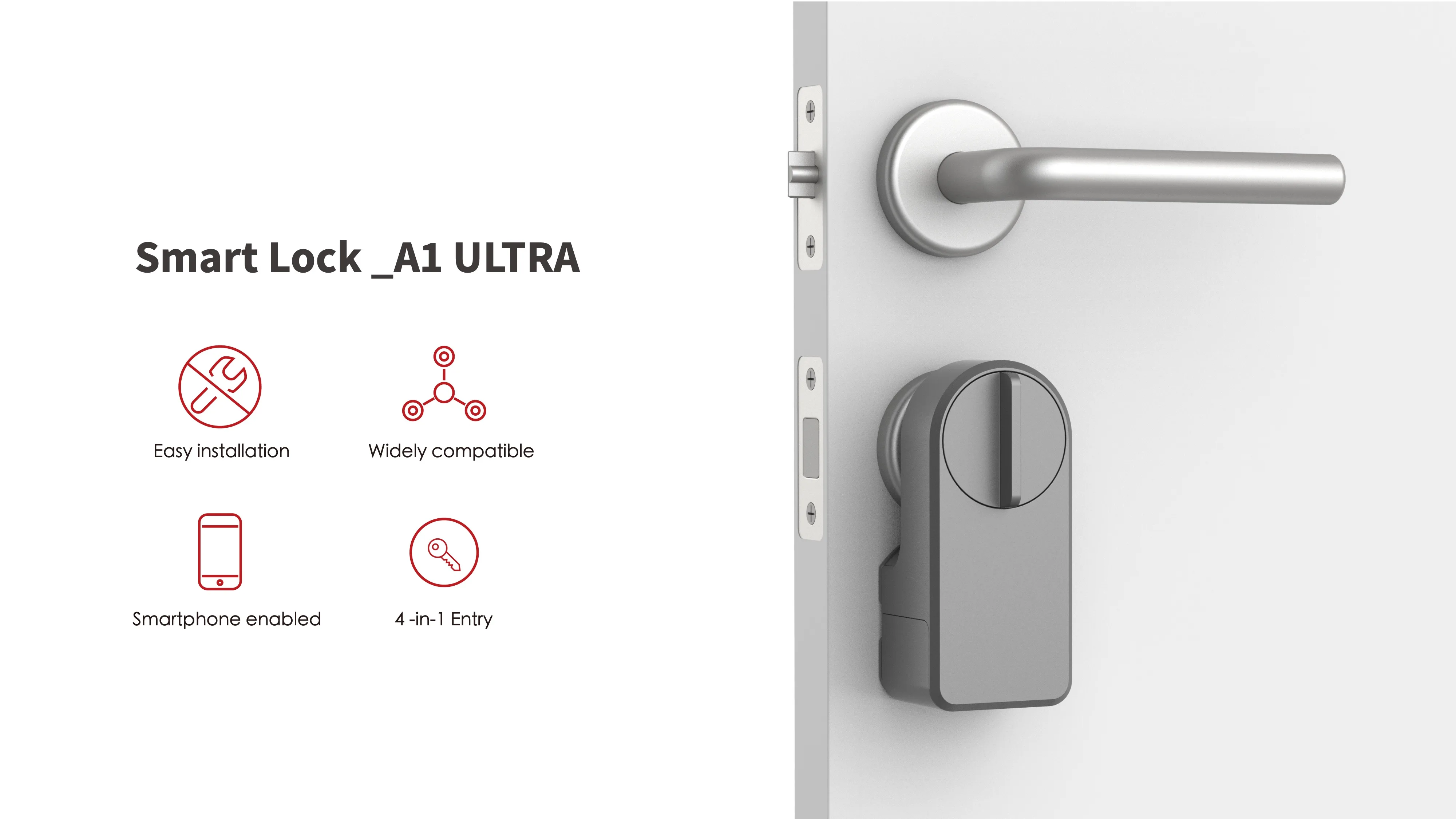 Tuya Smart Lock for Hotels Apartments & Offices - Bluetooth APP Fingerprint Password Smart Key Unlocking