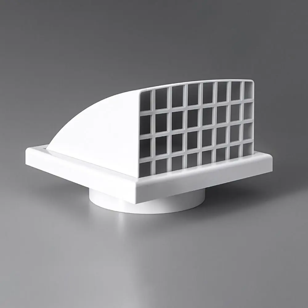 ABS Material Exterior Wall Ventilation Grille Rainproof Design With Valve Range Hood Duct Air Outlet Exhaust Vent Cover