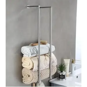 Towel Storage Bathroom Towel Rack for Rolled Towels Wall Mounted Towel Storage Rack for Bathroom Organization Stainless Steel