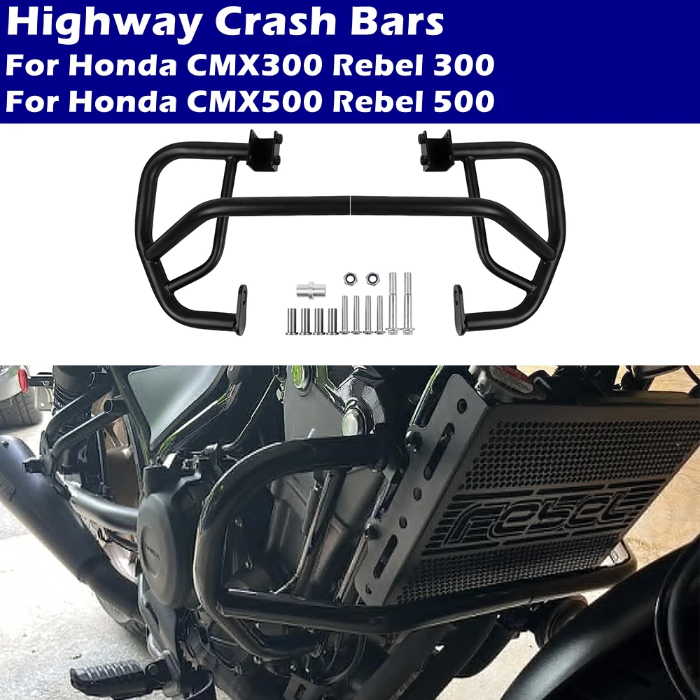 Engine Guard Crash Bars For Honda Rebel 300 Rebel 500 CMX500 CMX300 2017-2025 CMX 300 500 Bumper Falling Protection