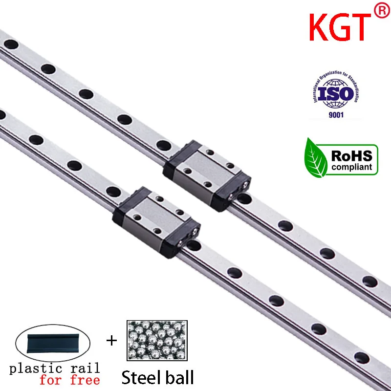 KGT linear Guide rail MGN7 MGN12 MGN15 MGN9 Block Rail Carriage Cnc 3d Printer Part Miniature Bearings linear rail router