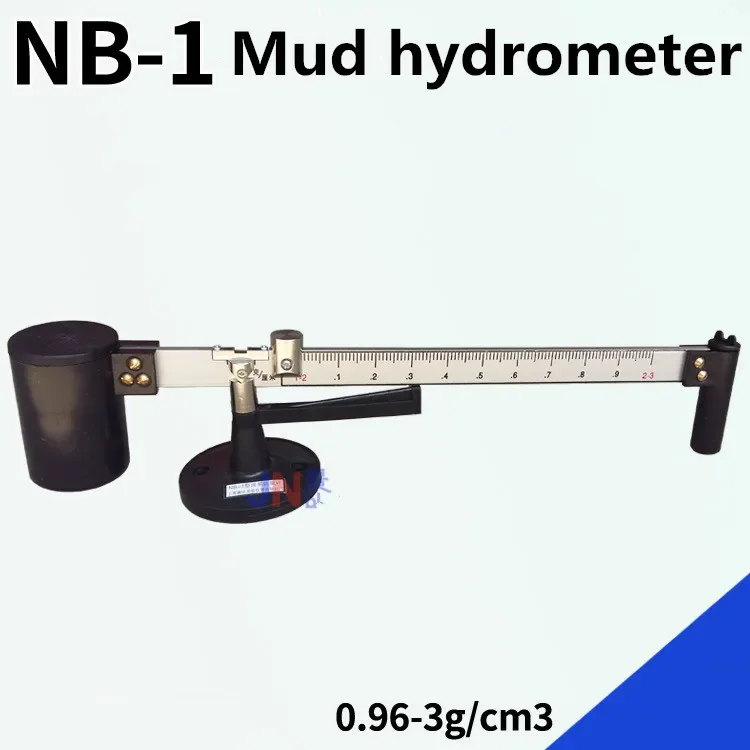 Mud Hydrometer Densitometer Density Meter Mud Scale Range: 0.96-3g/cm3 Measurement Accuracy: 0.01g/cm3