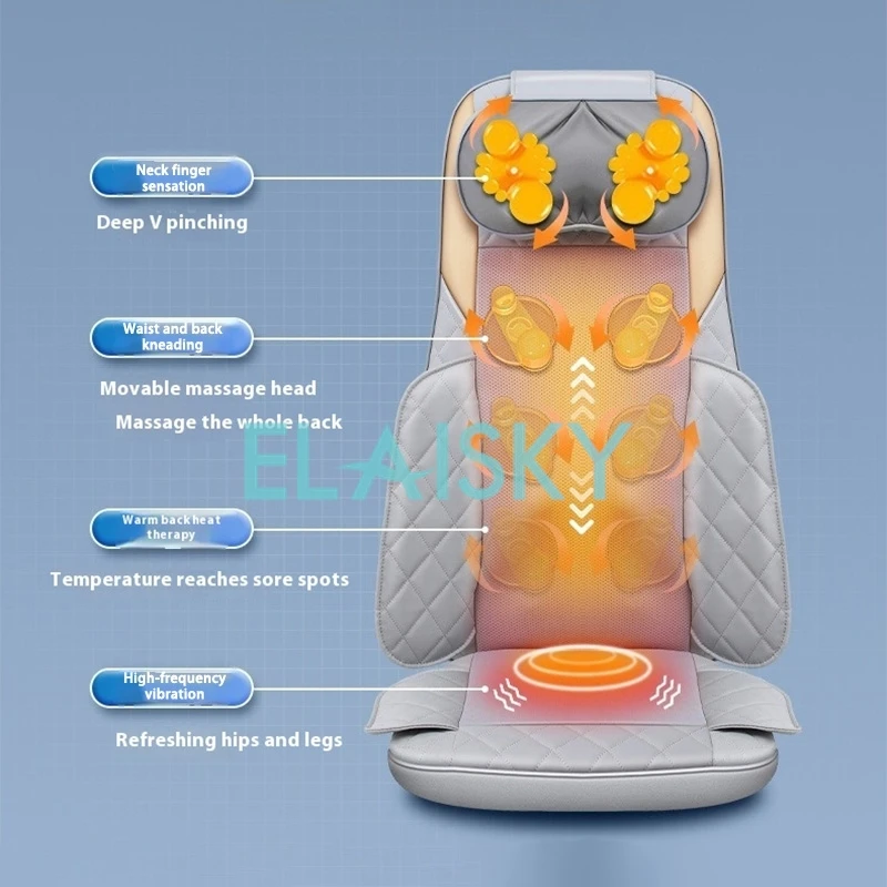 Back and Waist Electric Instrument Lumbar Neck Multi Functional Home Massage Cushion Electric Kneading Massage Seat Cushion
