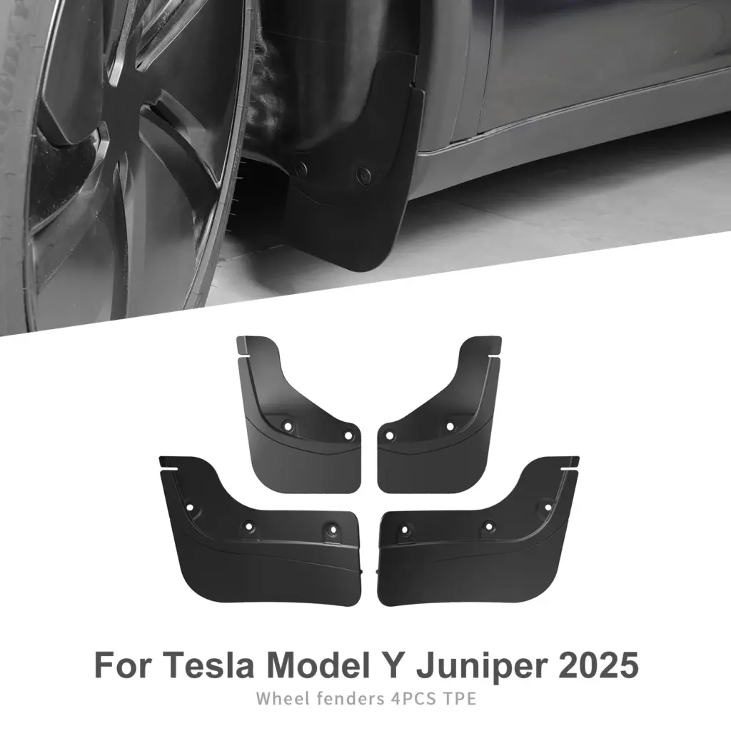 LUCKEASY for Tesla Model Y Launch 2025 Juniper Rear Wheel Mud Flaps Splash Guards Mud Fenders Set Car Modification Accessories