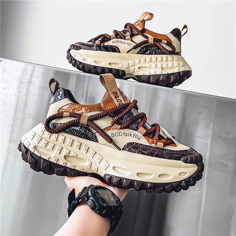 High Quality Sneakers for Men Summer New Breathable Men Shoes Trendy Anti Slip Casual Platform Sneakers Кроссовки Сетка Мужские