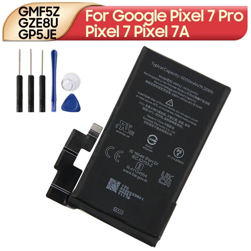 Replacement Phone Battery GMF5Z GZE8U GP5JE For Google Pixel 7 Pro Pixel 7 Pixel 7A with Tools
