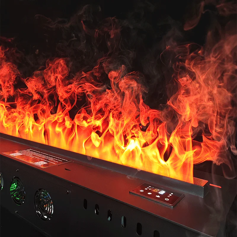 Water Steam Fireplace TV Decoration Indoor Fake Fire 3D LED Plug-in Modern Smart Electric Atomization APP Fireplace