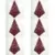 6pcs wine red