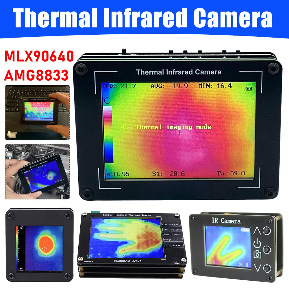 NEW Thermal Imaging Camera Thermal Infrared Camera 32x24 Pixel Infrared Thermal Imager -40-450℃ Infrared Thermal Imaging Camera
