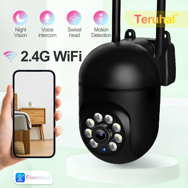 1080P Full HD Wireless WiFi Security Camera Indoor Outdoor Smart Home Wireless Surveillance with Night Vision Two-Way Audio