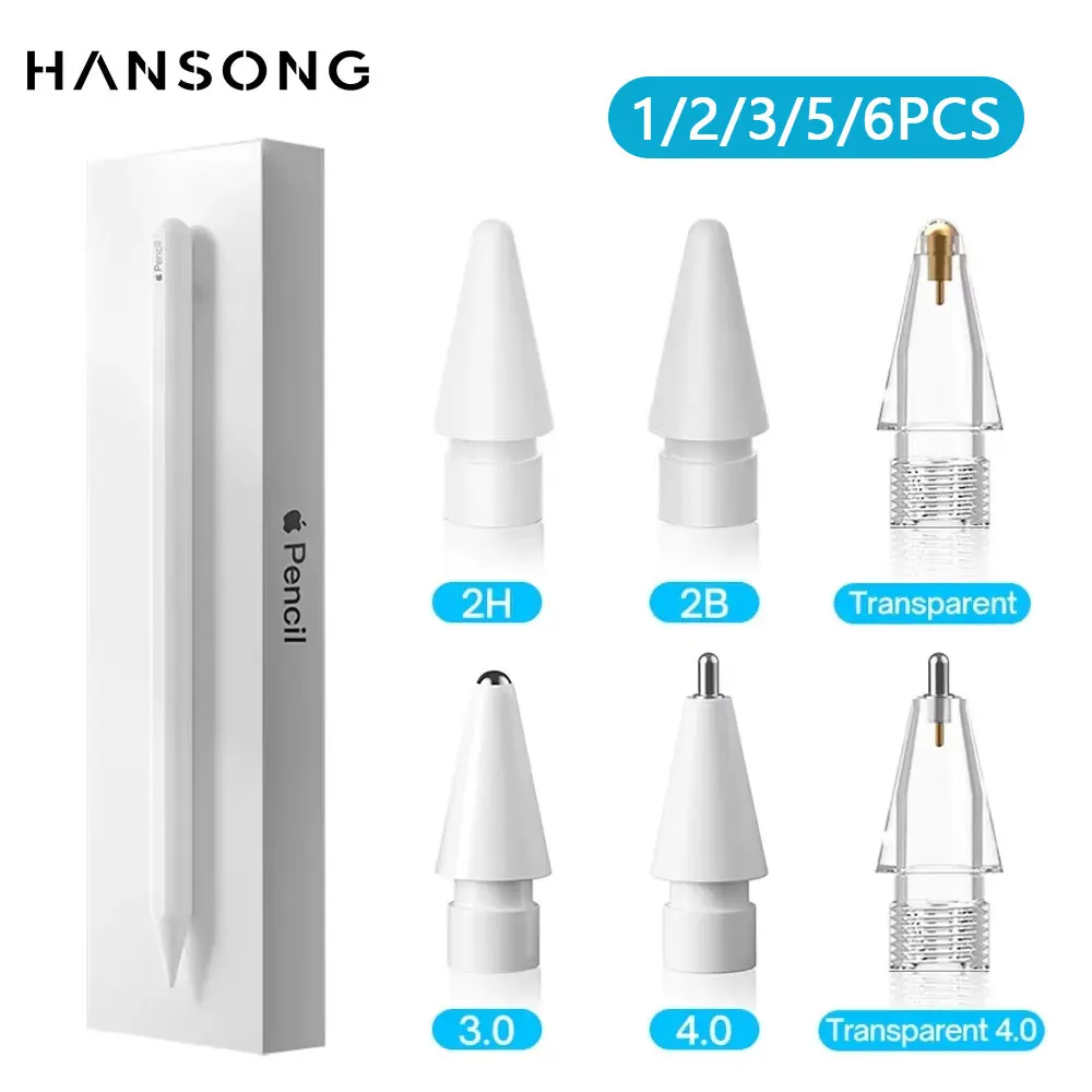 Tip For Apple Pencil Pen Nib For Apple Pencil 1st 2nd Generation Tip Double Layer 2B HB 2.0 3.0 Soft Hard iPad Transparent Nib