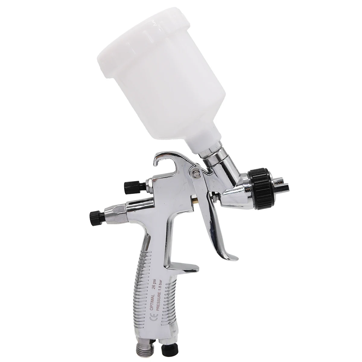 LVMP Mini Spray Gun Gravity Feed 125ml Airbrush with Adjustable Nozzle 0.5/0.8/1.0/1.2mm for Repair Work And Spraying