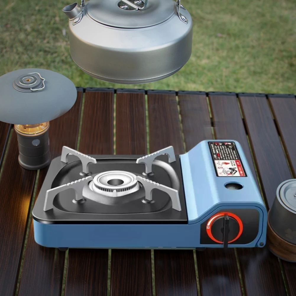 Camping Gas Stove Single-Burner Butane Stove Adjustable Cassette Stove Portable Windproof Cassette Furnace Camping Accessories