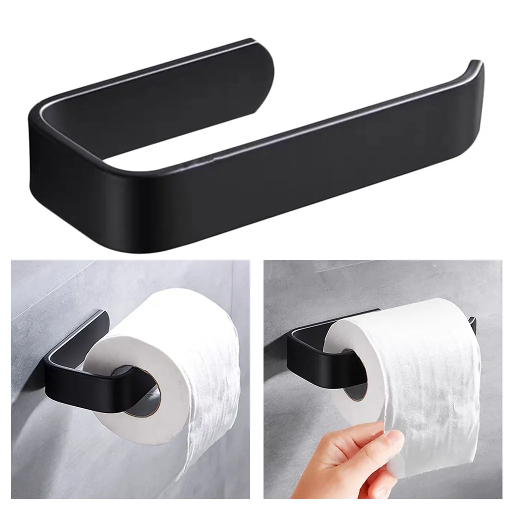 Bathroom Towel Holder White Without Drilling Bathroom Black Towel Rack Self-Adhesive Bathroom Towel Rack Towel hand-towel rack