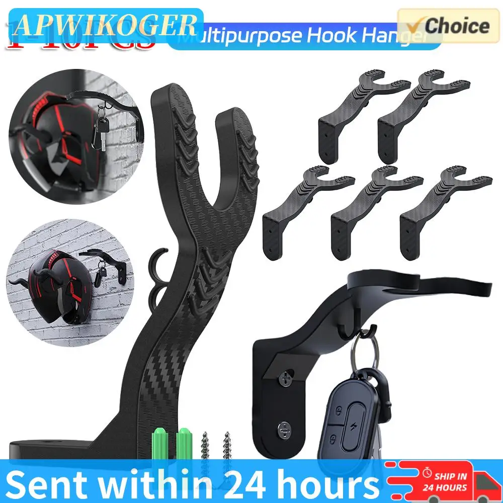 1-10pcs Motorcycle Helmet Hook Kitchen Cabinet Shelf Wall Mount Hooks Racks Multipurpose Hook Hanger Home Luggage Jacket Holders