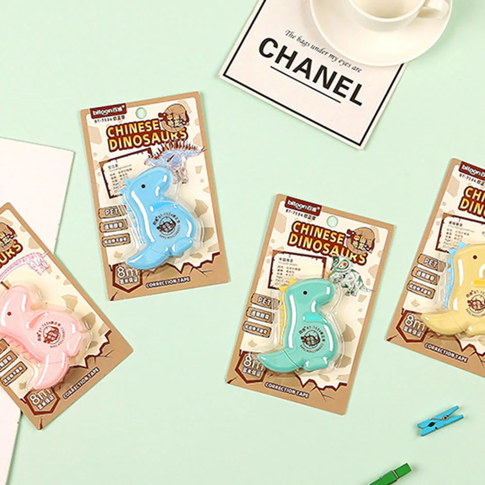 1 Pcs Lytwtw's Kawaii Mini Cartoon Dinosaur Correction Tape Altered Tools School Office Corrector Stationery Sweet Supplies