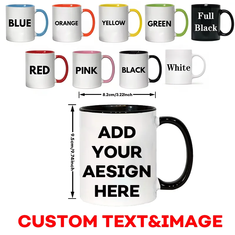 1 custom mug - personalized coffee mug with photos&text - unique gift for anniversary, Valentine's Day, and Mother's Day