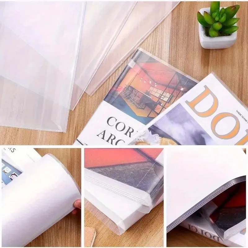 10 Pieces A4 Book Covers Transparent Polypropylene Protective Skin for Fashion Students - Book Skins for Binding And Protection