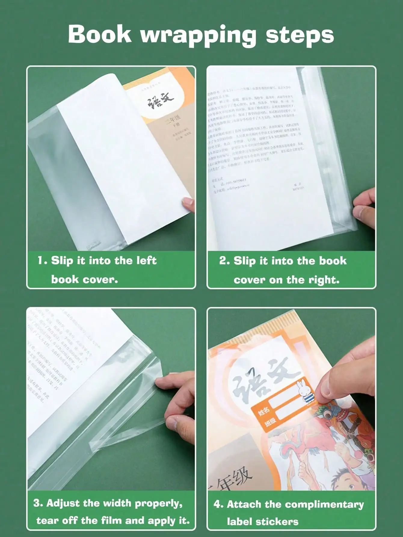 10 Pieces A4 Book Covers Transparent Polypropylene Protective Skin for Fashion Students - Book Skins for Binding And Protection