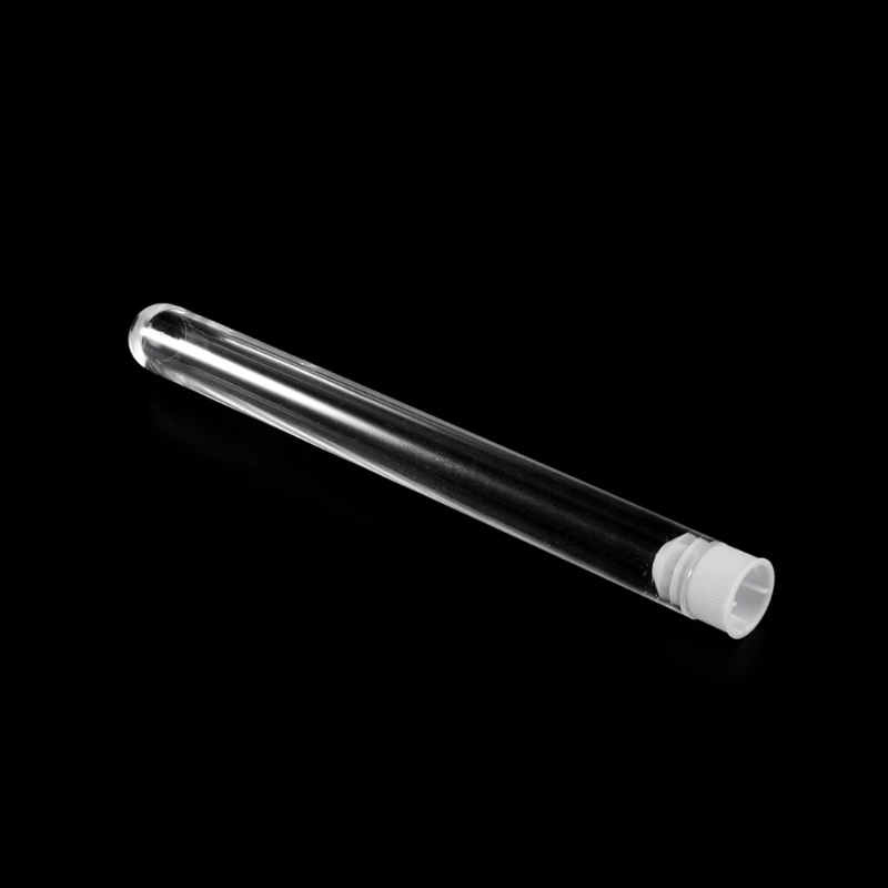10Pcs Transparent Plastic Centrifuge Tubes Set 15x100mm Laboratory Test Tubes with Protective Cap for Ideal for Lab Scho