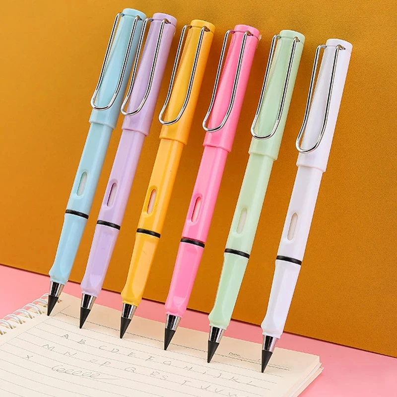 10Pcs Unlimited Eternal new Pencil No Ink write fountain Pen Pencil for Writing Art Sketch Painting Kids Gifts kawaii stationery