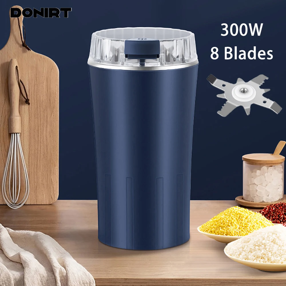 110V/220V Electric Grain Grinder 8 Blades Coffee Beans Grinders 300W Stainless Steel Nuts Bean Grain Mill Herbs Grinding Machine