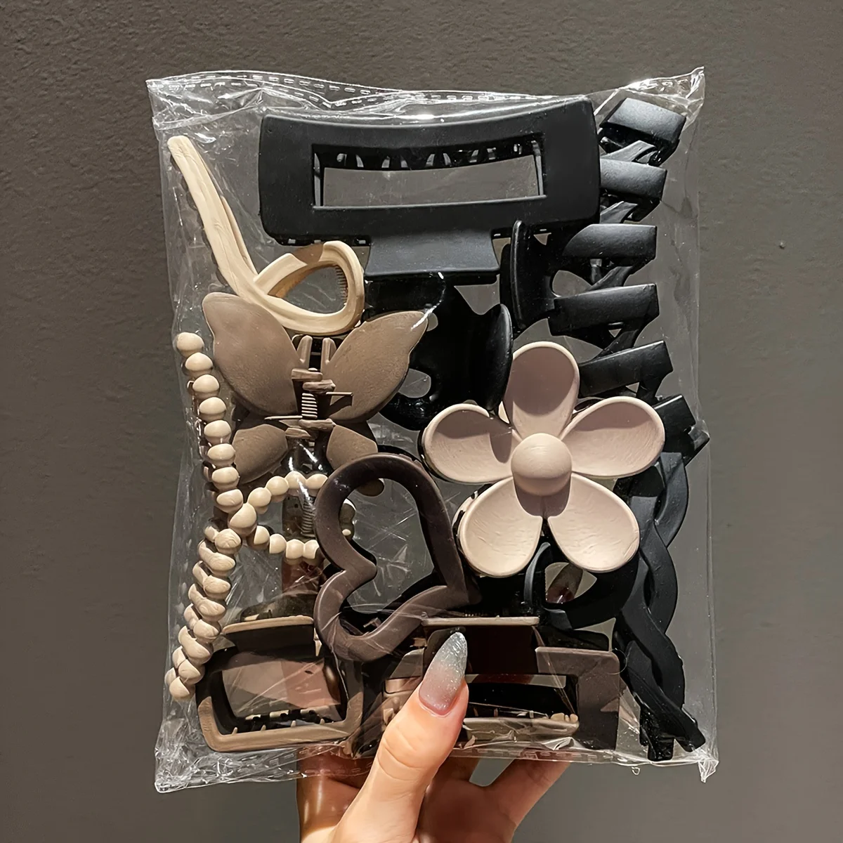 11pcs Women's High-end Frosted Clip Set Women's Back Head Hair Shark Clip Headwear