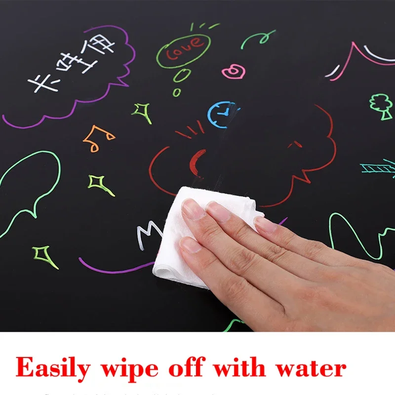 12 Pcs Water-soluble Liquid Chalk Non-dust Chalk Erasable Chalk Drawing Pen for Black Board Whiteboard Glass Tiles