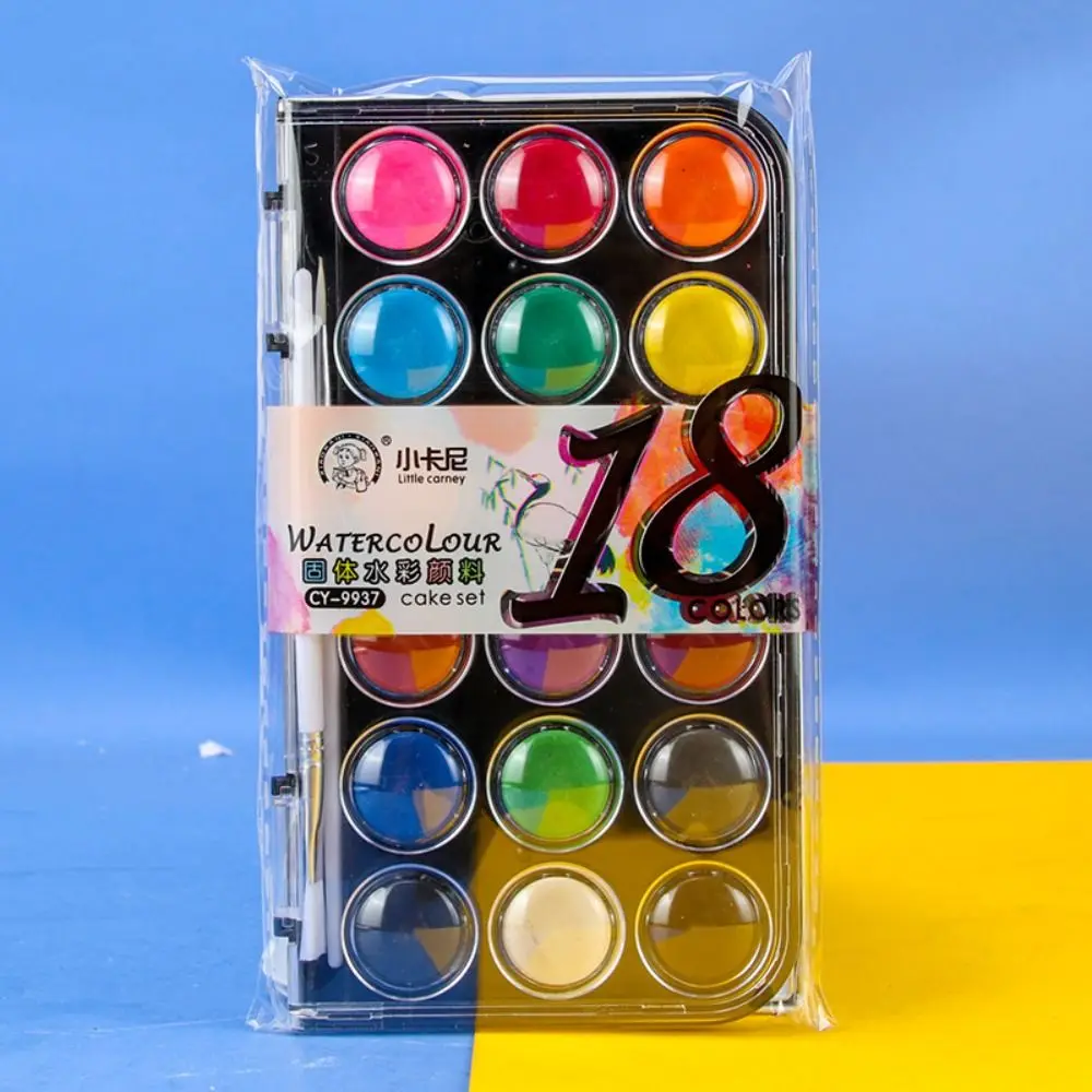 12/18/24/36Colors Solid Watercolor Paint Set Metallic Glitter Plastic Box Watercolor Pigment Painting Pigment Set Students