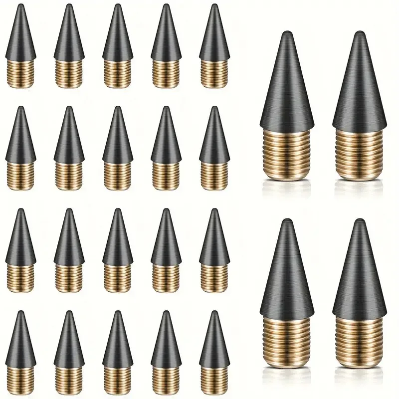 12/24pcs Permanent pencil replaceable refills Infinite pencil graphite nib metal nib inkless pencil eternal replacement head