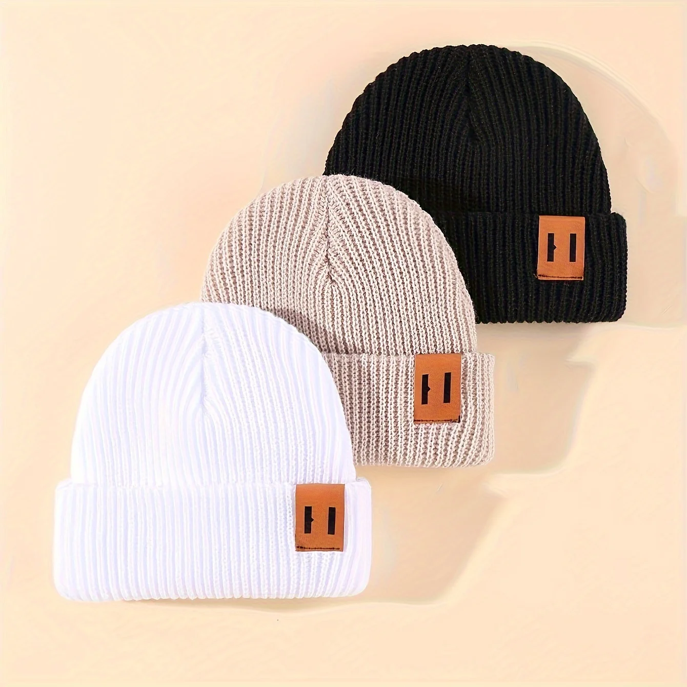 1/2/3 Pcs Knitted winter baby Hats for kids Keep Newborn Infant Beanies for Boys Girls baby accessories newborn