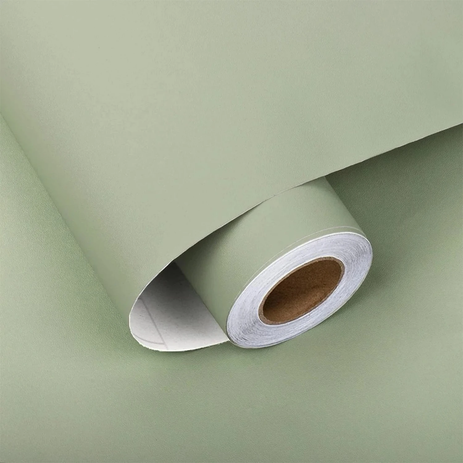1/2/3/5/6M Self-adhesive Film Green Matt Thickened Sticker Furniture Kitchen for Cupboards Tables Wall DIY Renovation Wallpapers