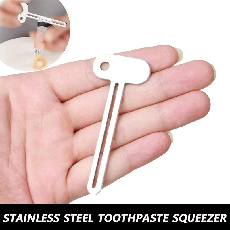 1/3/5Pcs Stainless Steel Toothpaste Tube Squeezers Metal Key Toothpaste Squeezers for Bathroom Hair Dye Cosmetic Tubes Squeezer