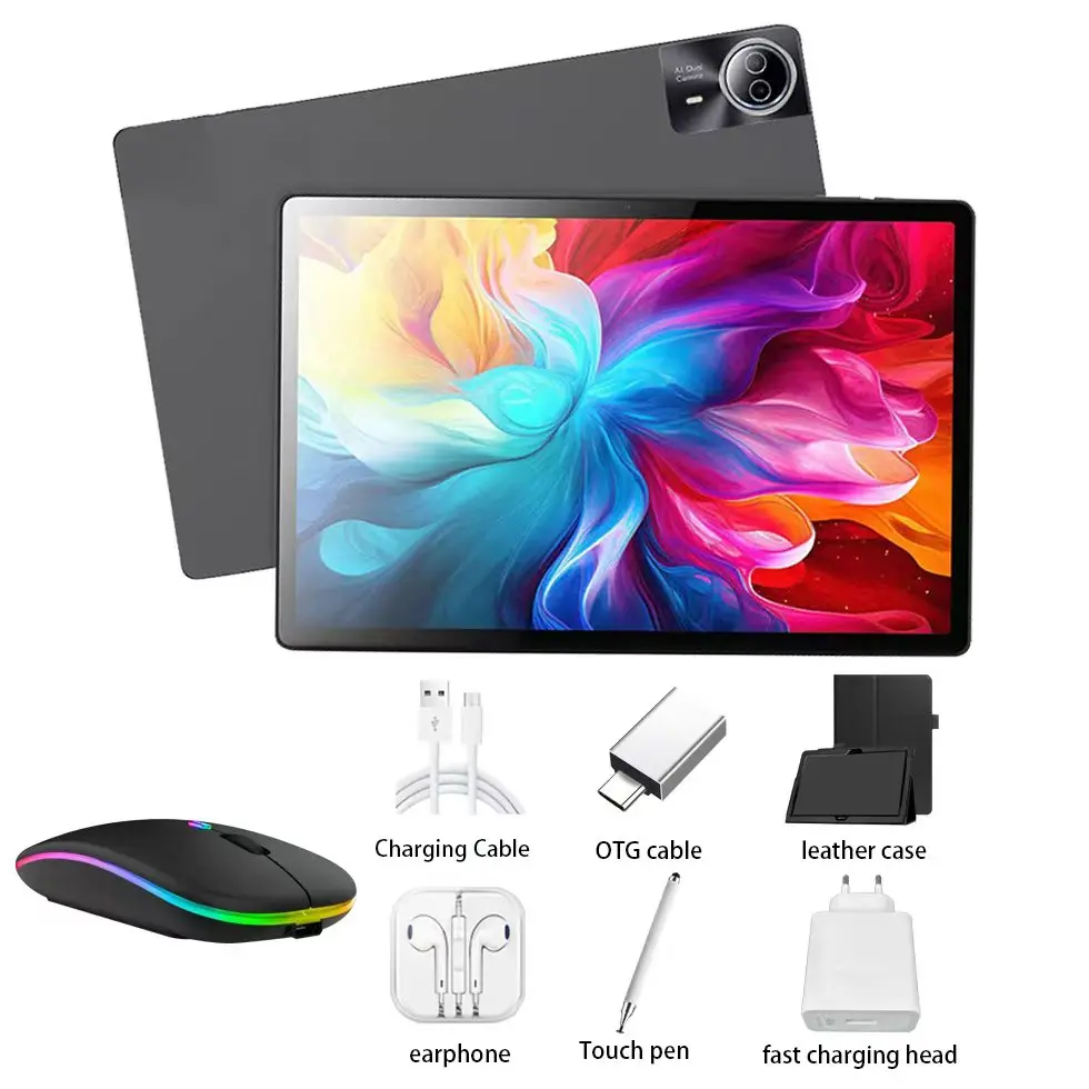 14 inch mobile Phone Tablet Android 13.0 8G RAM 512GB ROM 4096x2160 HD Big screens 10 Cores GPS Type-C BT-Keyboard leather case