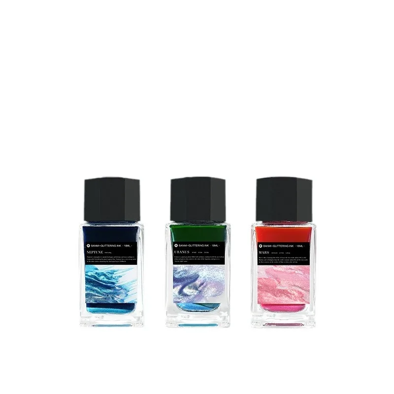 15ml Gradual Sheen Color Fountain Pen Ink Bottle Non-Carbon for Calligraphy Glass Dip Pen School Ofiice Stationary Supplies Gift