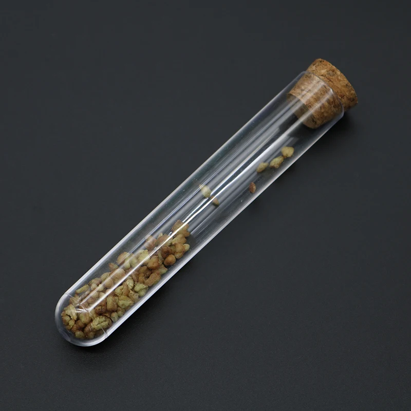 18x105mm Transparent Laboratory Transparent Plastic Test Tube Vial Cork Stopper School Laboratory Supplies 10 Pieces/Pack