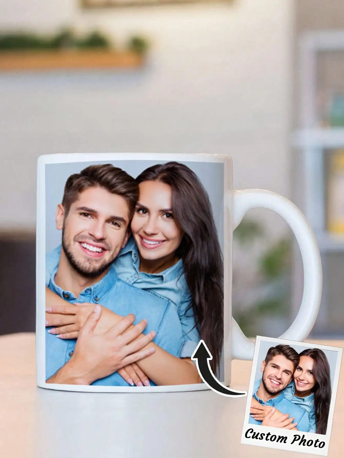 1pc Custom Photo Mug Personalized Coffee Mug with Photo Unique Gift for Anniversary Valentine's Housewarming Mother's Day