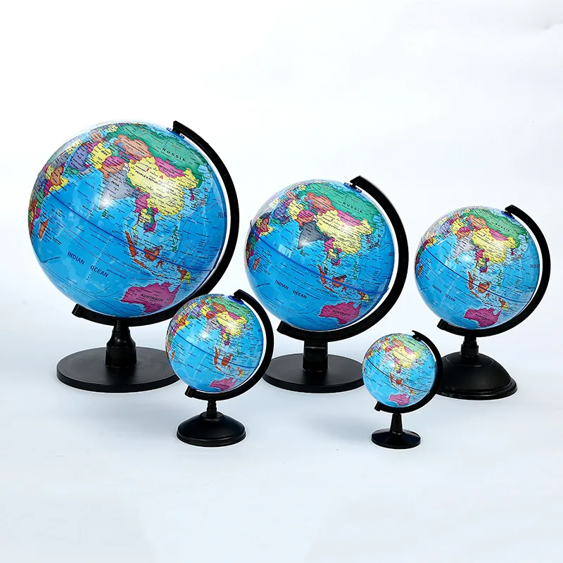1pc Educational Globe for Teaching, HD English World Map with 360° Rotation, Standard Desktop Geography Learning Tool